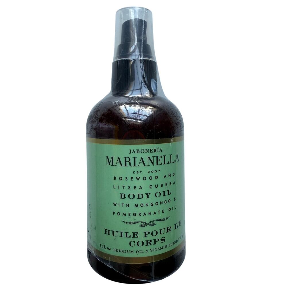 NEW Jaboneria Marianella Rosewood & Litsea Cubeba Body Oil 4oz
